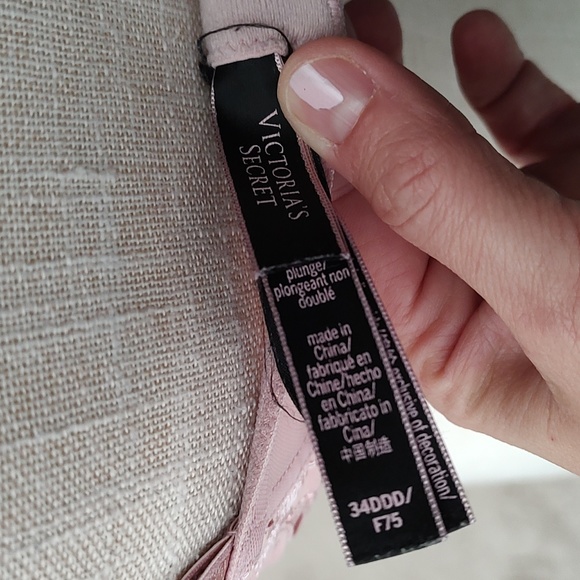 💕GUC Victoria's Secret Unlined Floral Plunge Underwire Bra, Dusty Rose Floral - Picture 8 of 11